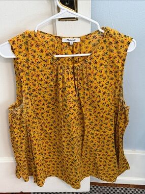 Madewell Yellow Floral Sleeveless Camisole